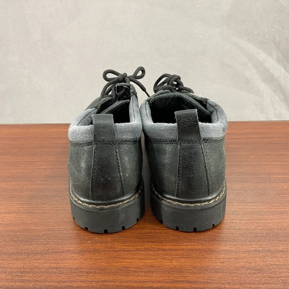 Skechers Alley Cats 7111 Mens US 9.5 Dress Shoes Black Leather Lace Up Oxford